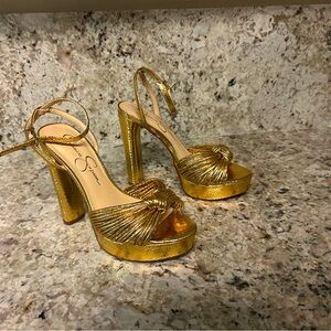 Jessica Simpson Womens Immie Ankle Strap Platform Pumps